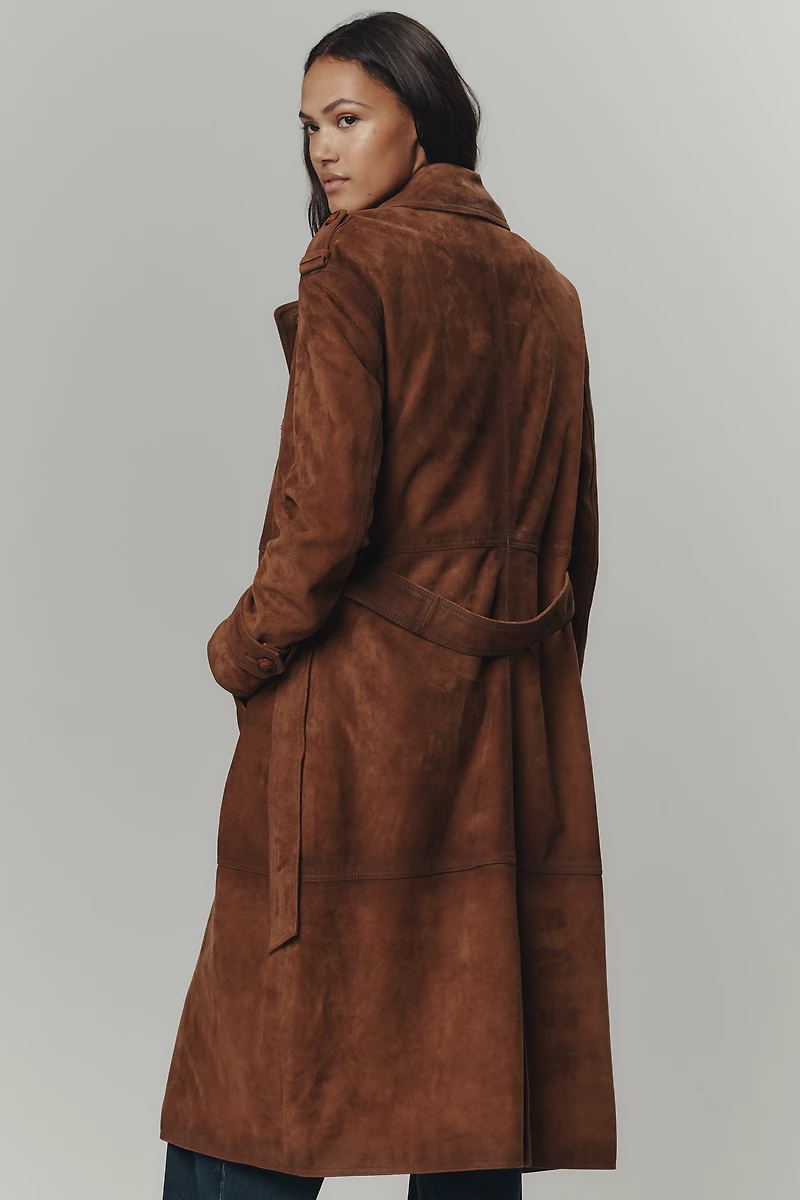 Walter Baker Jerome Suede Trench Coat