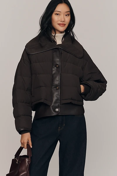 rag & bone Gloria Mixed Media Puffer Jacket