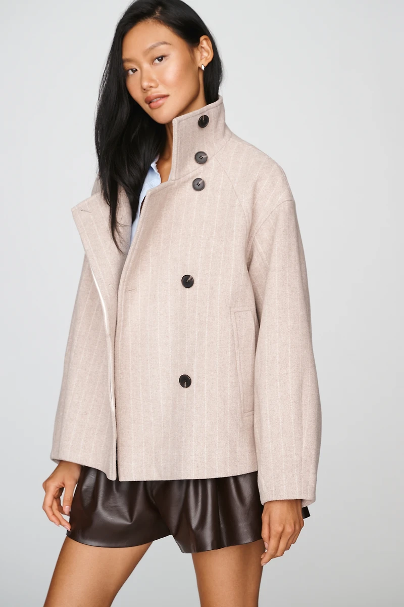 By Anthropologie Funnel-Neck Coat