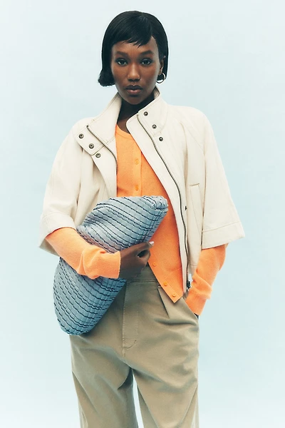 Pilcro Cropped Utility Cape Jacket