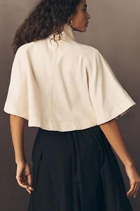 Pilcro Cropped Utility Cape Jacket