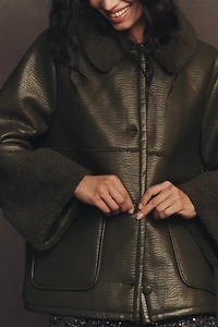 Baum und Pferdgarten Birdie Faux Leather Sherpa Fleece Jacket