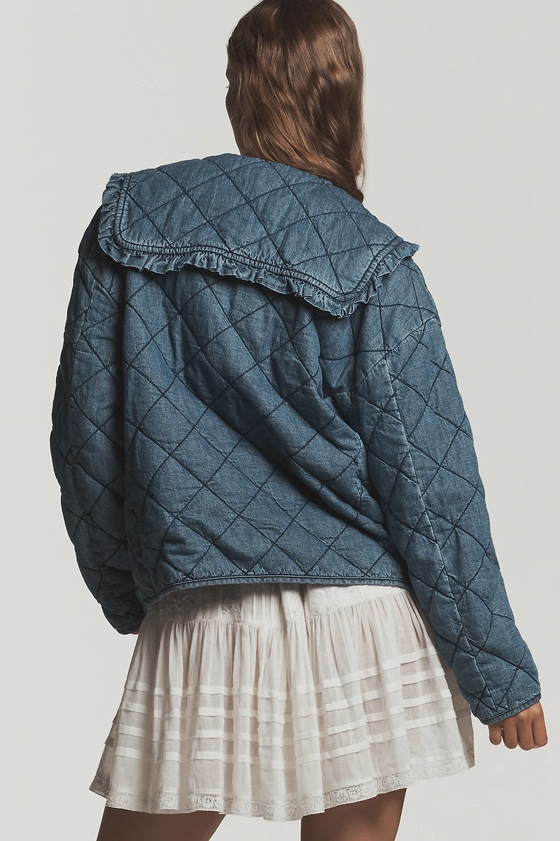 The Hazel Quilted Chambray Jacket by Maeve