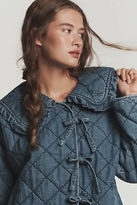 The Hazel Quilted Chambray Jacket by Maeve