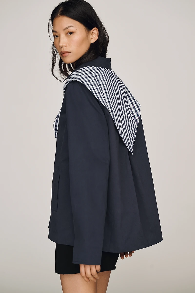 RAISONNEL Gingham Trench Jacket