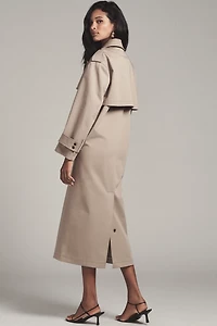 Theory Oversized Double-Breasted Trench Coat