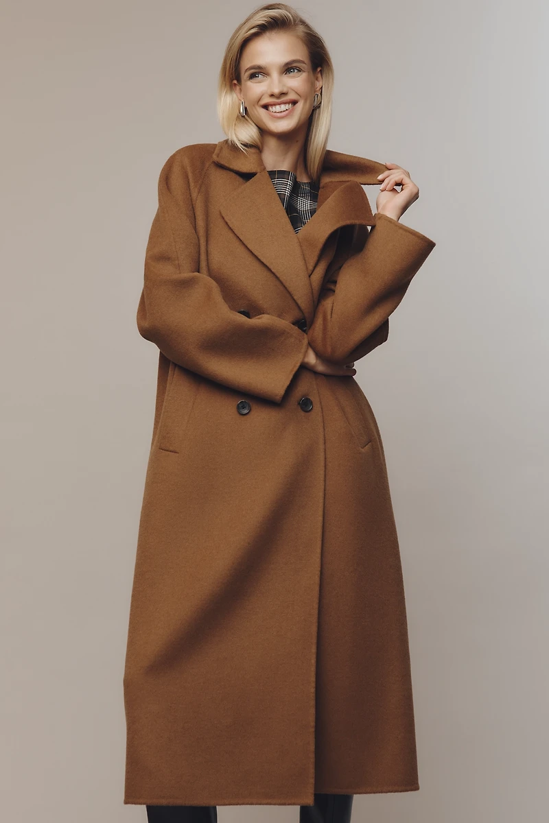 By Anthropologie Double-Faced Wool Coat