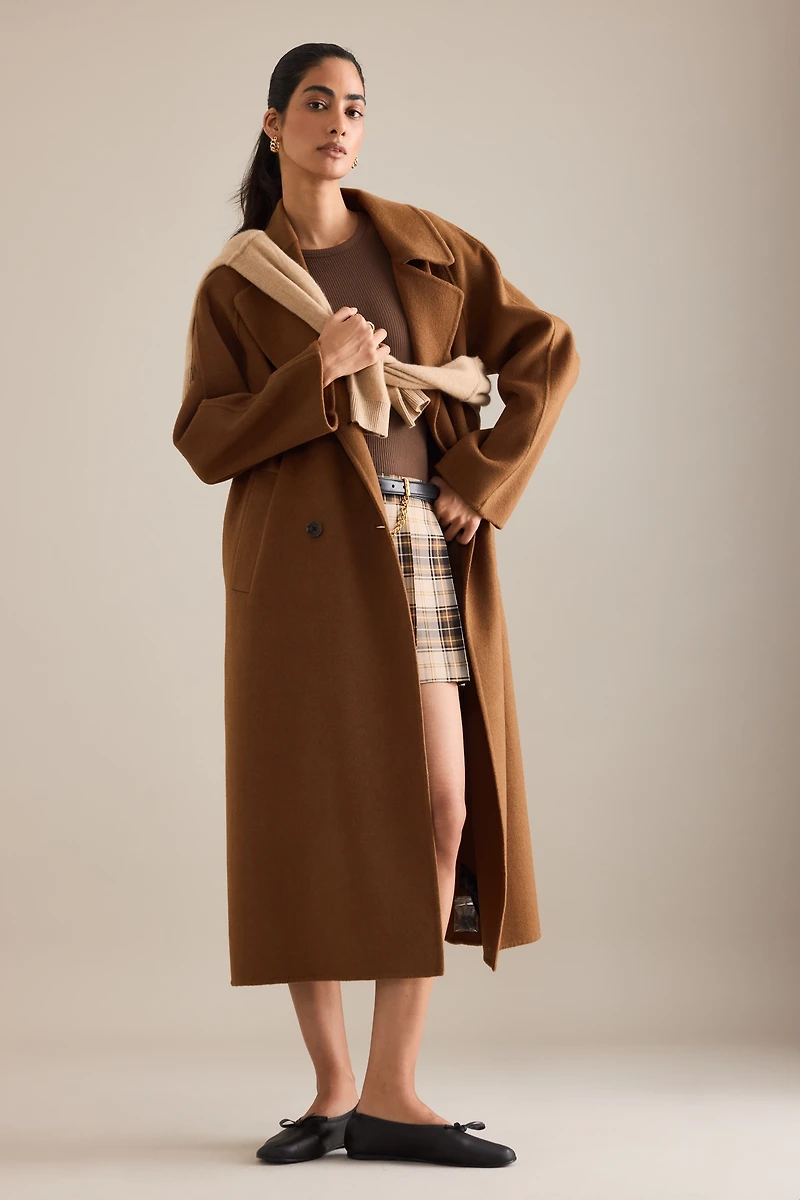 By Anthropologie Double-Faced Wool Coat