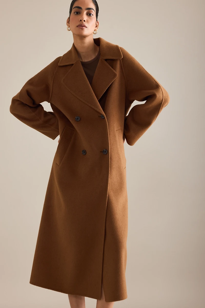 By Anthropologie Double-Faced Wool Coat