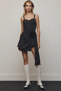 Porridge Aubrey Pinstripe Rosette Romper