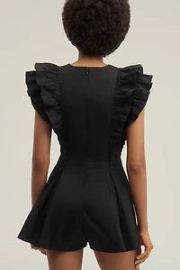 Maeve Ruffle-Sleeve Romper