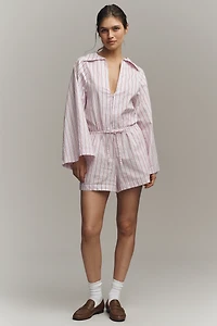 Faithfull The Brand Aksel Long-Sleeve V-Neck Romper