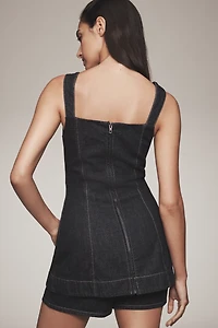 Line & Dot Caryl Square-Neck Romper
