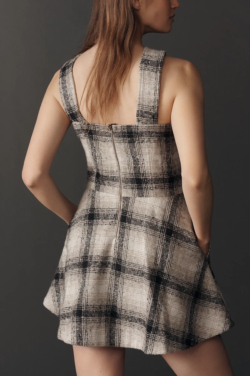 By Anthropologie Sleeveless Plaid Romper