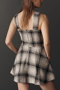 By Anthropologie Sleeveless Plaid Romper