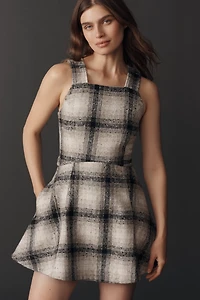 By Anthropologie Sleeveless Plaid Romper