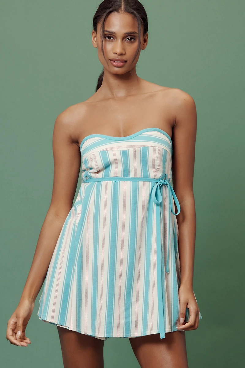 Maeve Babydoll Linen Blend Romper