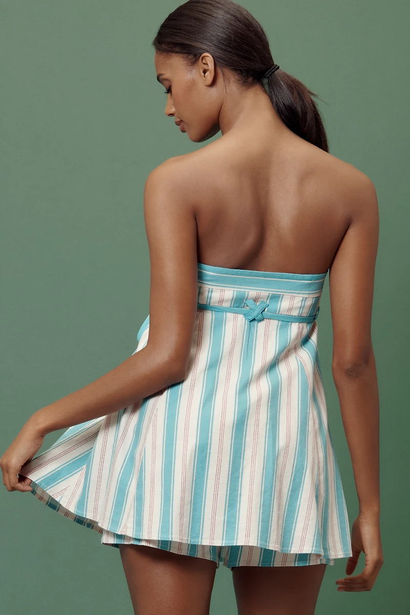 Maeve Babydoll Linen Blend Romper