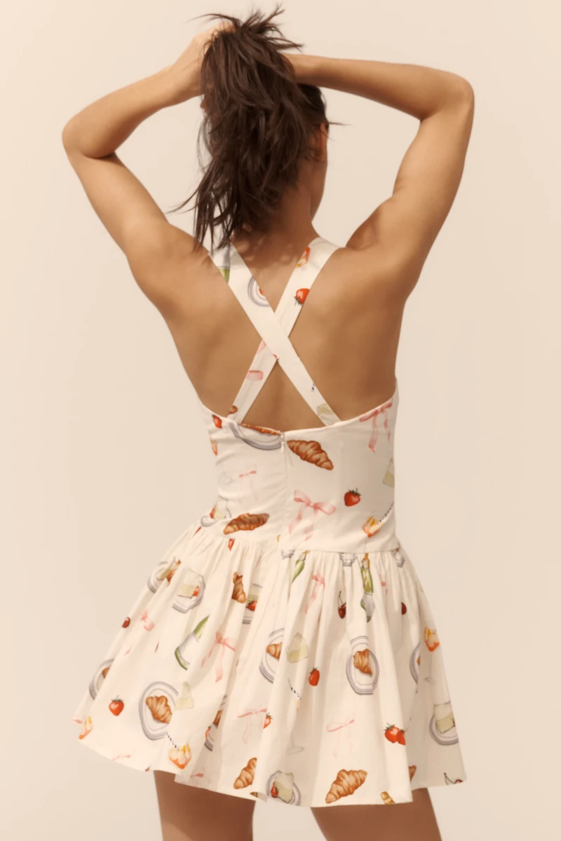Avec Les Filles Ruffled Drop-Waist Romper