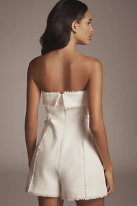 AMUR Valerie Strapless Belted Romper