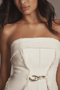 AMUR Valerie Strapless Belted Romper