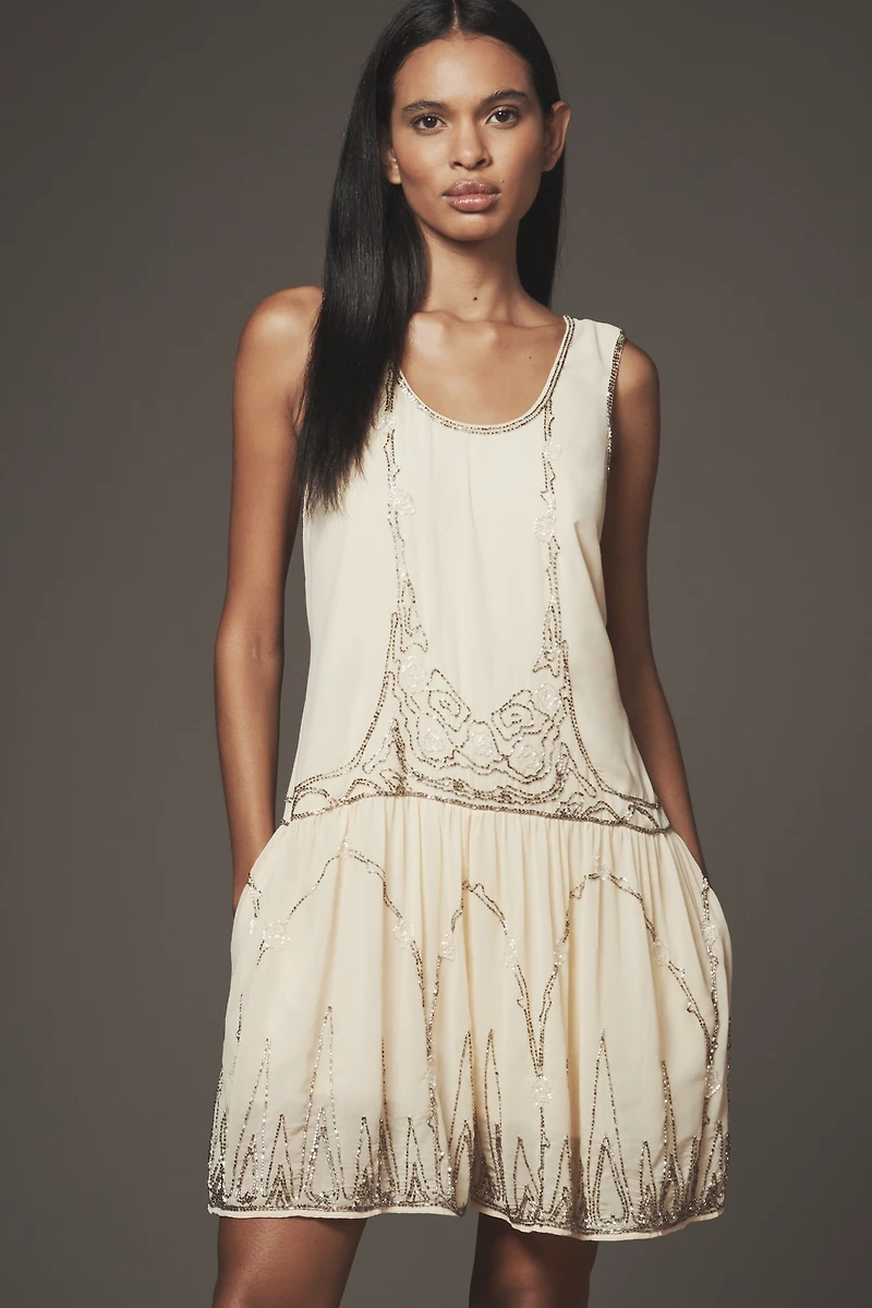 By Anthropologie Sleeveless Embellished Romper