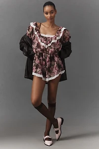 For Love & Lemons Adeline Floral Romper