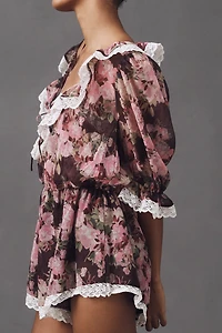 For Love & Lemons Adeline Floral Romper