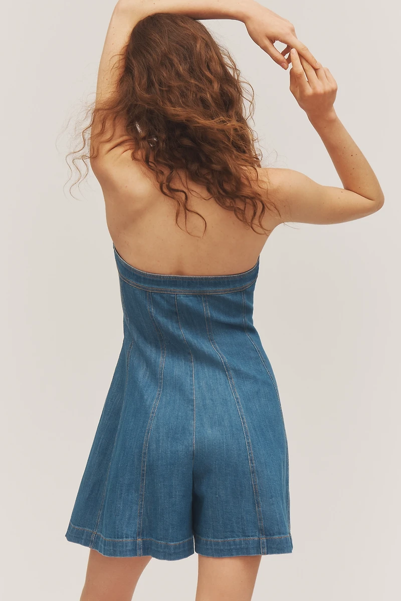 Pilcro Strapless Sweetheart Romper