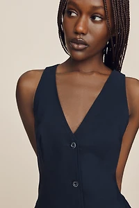 Maeve Tailored Buttondown Romper