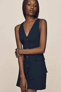 Maeve Tailored Buttondown Romper