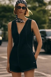Maeve Sleeveless Denim Romper