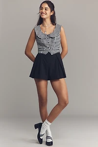 Maeve Sleeveless Collared Twofer Romper
