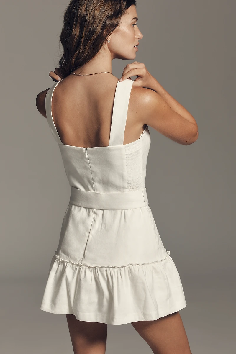 Amanda Uprichard Lena Belted Mini Romper