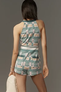 Maeve Sleeveless Button-Front Knit Romper