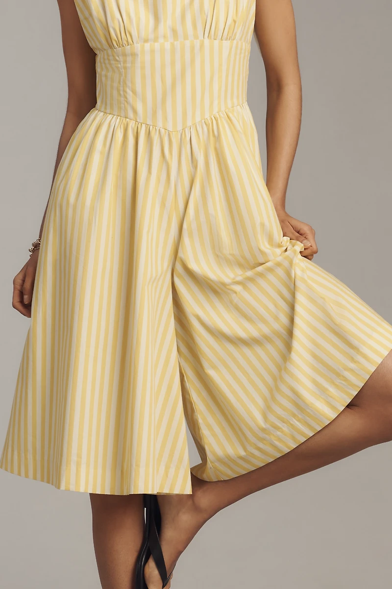 Maeve Sleeveless Cotton Square-Neck Romper