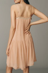 By Anthropologie Lace Square-Neck Romper