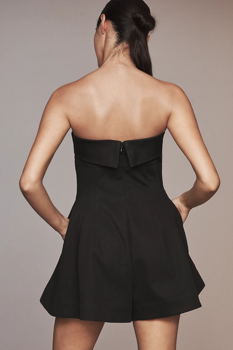 Maeve Strapless Mini Plunge-Neck Romper