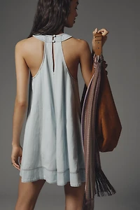 Maeve Denim Sleeveless Swing Romper