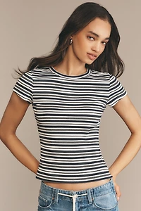 PAIGE Chantrelle Crew-Neck Ribbed Tee