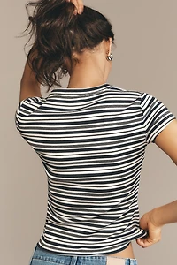 PAIGE Chantrelle Crew-Neck Ribbed Tee
