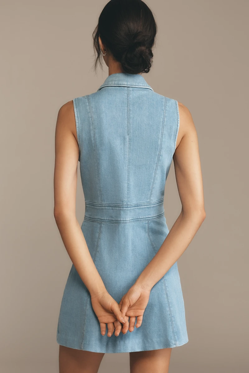 PAIGE Vida Sleeveless Denim Mini Dress