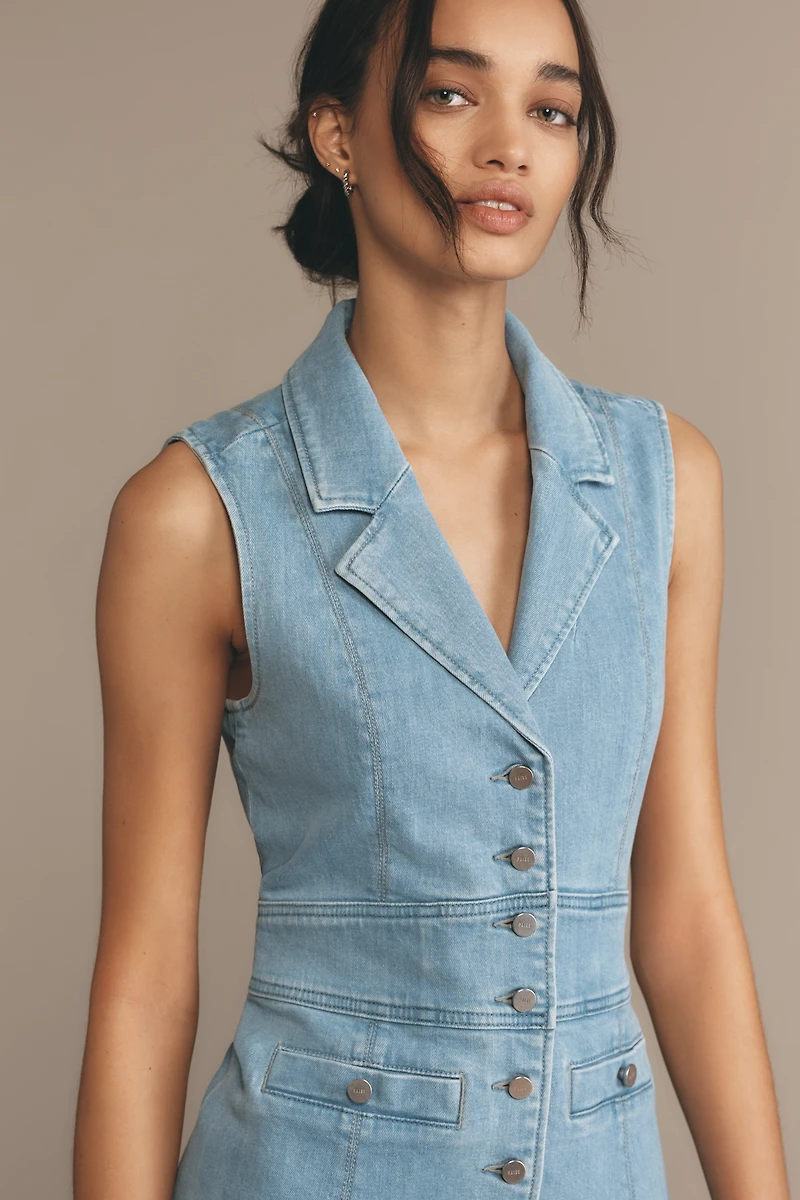 PAIGE Vida Sleeveless Denim Mini Dress
