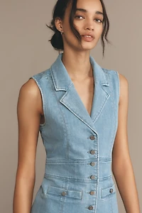 PAIGE Vida Sleeveless Denim Mini Dress