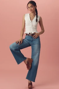PAIGE Devi Sleeveless Smocked Top