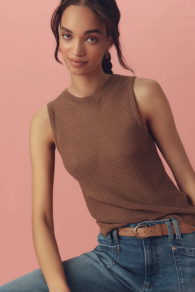 PAIGE Minthara Crochet Knit Tank