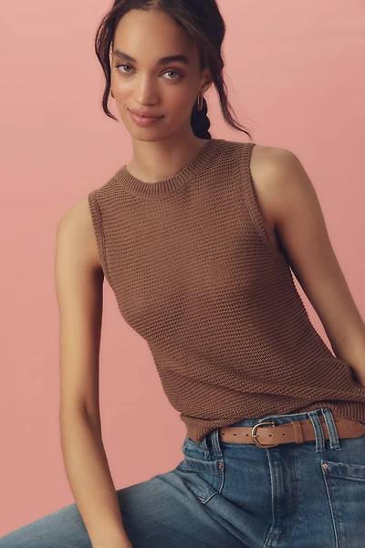 PAIGE Minthara Crochet Knit Tank