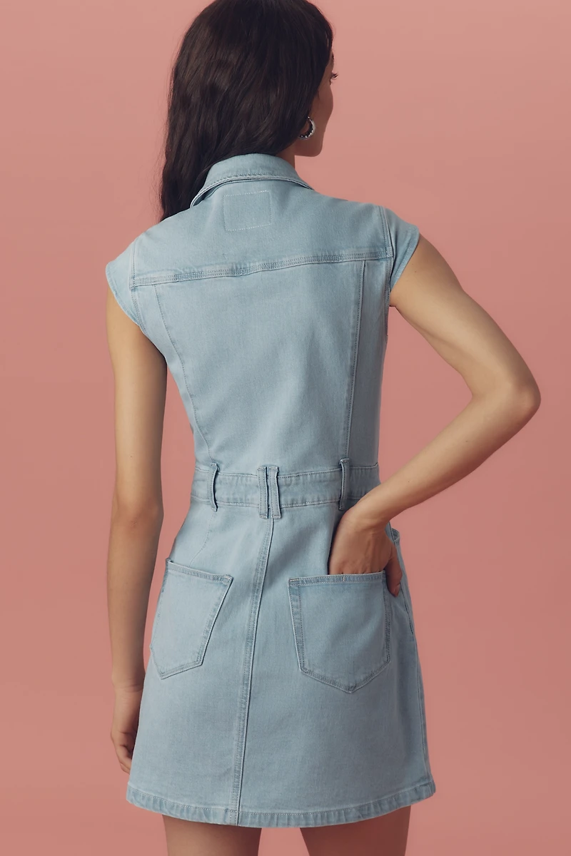 PAIGE Jaxsyn Cap-Sleeve Utility Mini Dress
