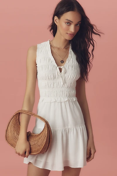 PAIGE Fraise Sleeveless V-Neck Mini Dress