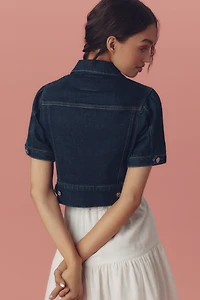 PAIGE Kendra Short-Sleeve Denim Jacket